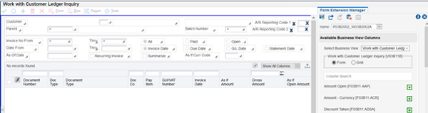 jde form extensions